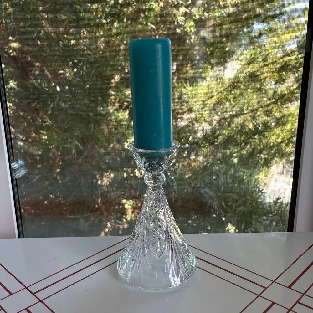 Imperial Crystal Czech Lead Crystal Candle Holder Taper or Pillar
